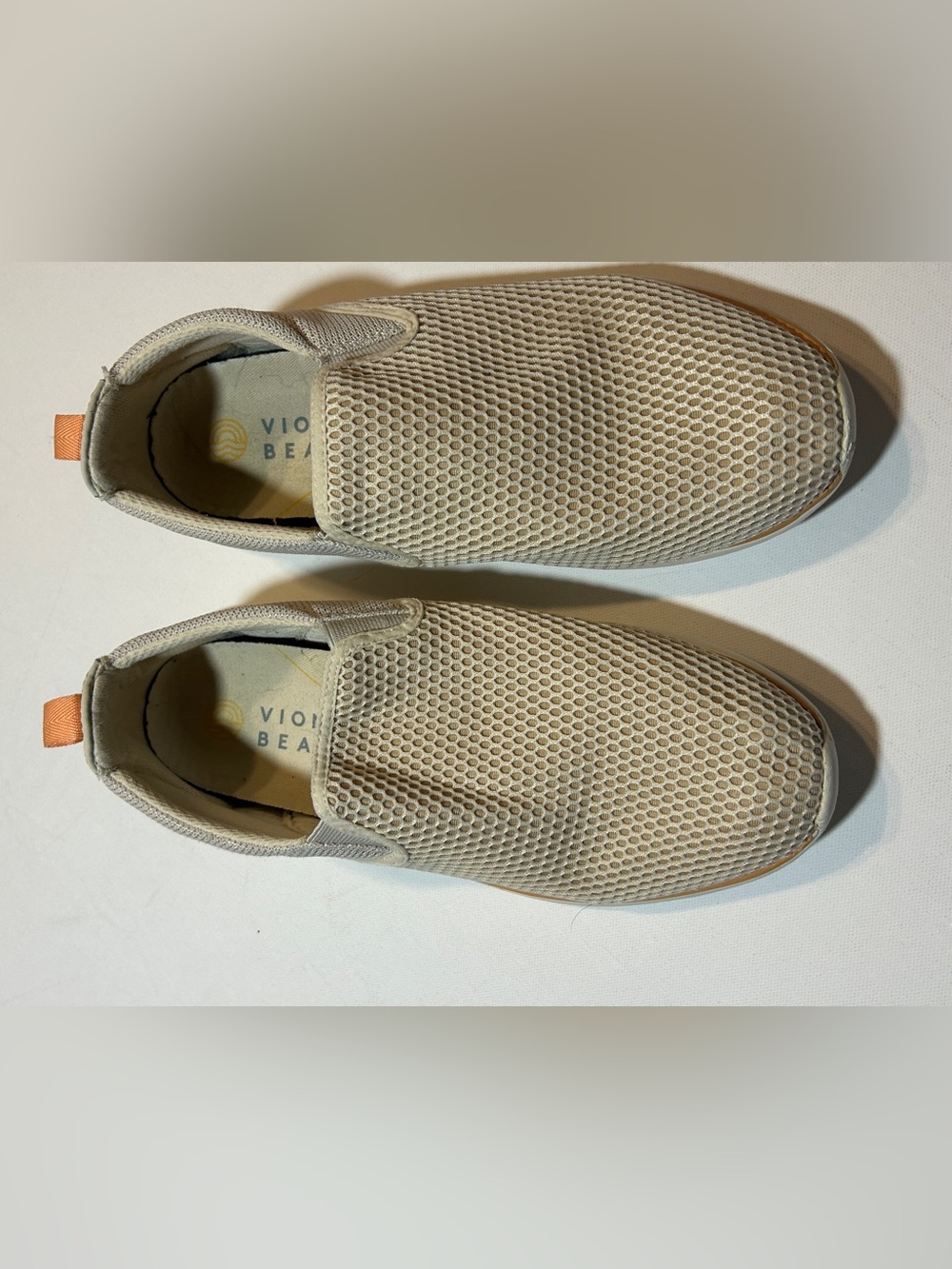 Vionic Zeta Slip On Mesh Walking Shoes Beige Orange Women’s Size 8 Wide - Picture 2 of 7